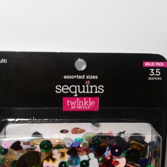 Sequins Hearts Stars Circle Shells - Picture 3 of 8